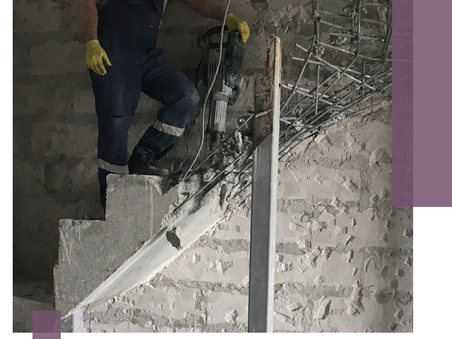 Демонтаж металлических и бетонных лестниц в Рязани