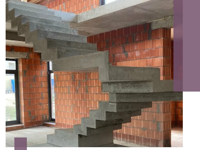 Изготовление бетонных лестниц под ключ в Рязани