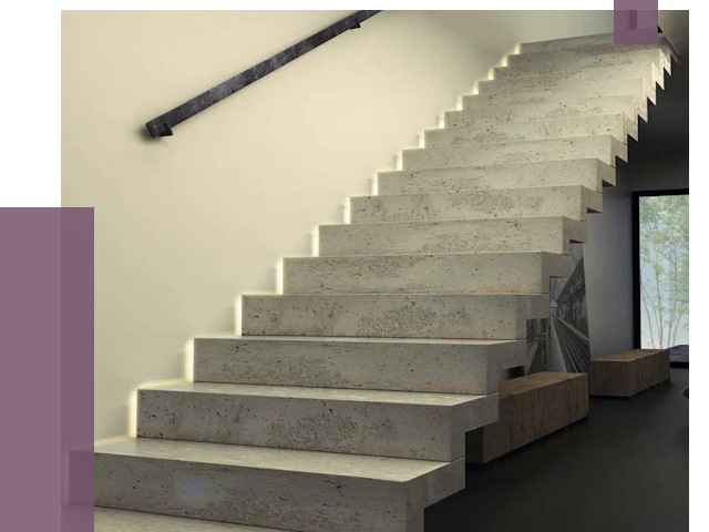 Облицовка бетонных лестниц в Рязани от 4621 руб/м2