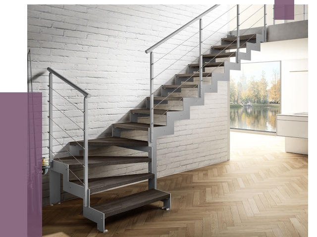 Г-образные лестницы под ключ в Рязани от 37222 руб. | ПРОЛЁТ-Рзн