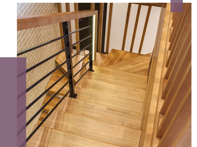 Лестницы из ясеня в Рязани под ключ от 10063 руб. 