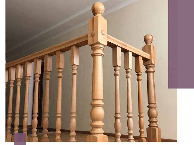 Деревянные перила на заказ в Рязани: монтаж и изготовление