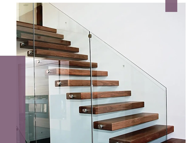 Стеклянные перила для лестницы в Рязани от 14889 руб.