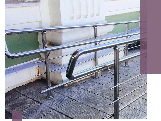 Ограждения пандусов из металла и нержавейки в Рязани