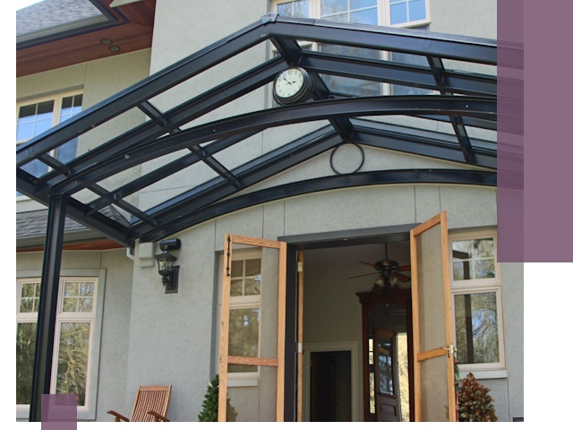 Изготовление и монтаж навесов и козырьков в Рязани