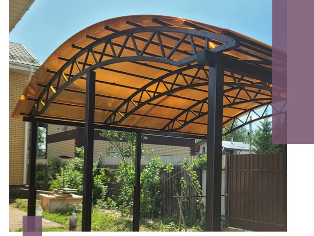 Изготовление навесов под ключ в Рязани из качественных материалов