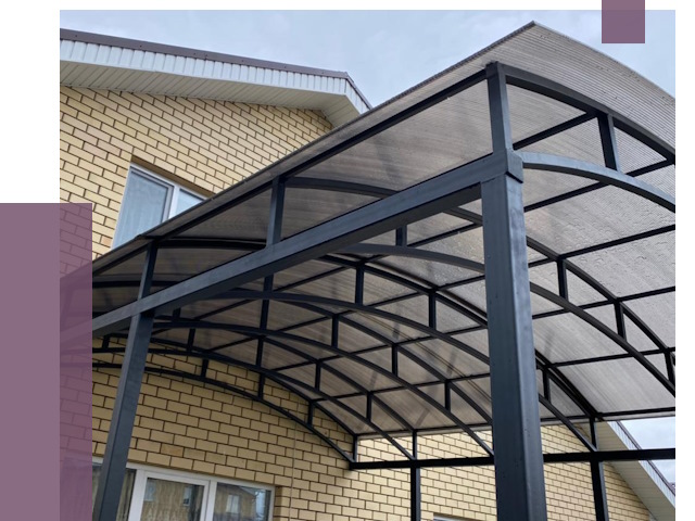 Монтаж козырьков в Рязани от 11552 руб. | ПРОЛЁТ-Рзн