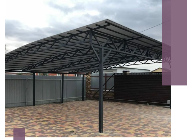 Недорогие навесы под ключ в Рязани — изготовление и монтаж