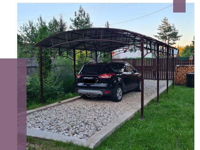 Навесы для автомобиля в Рязани от 13194 руб.  | ПРОЛЁТ-Рзн