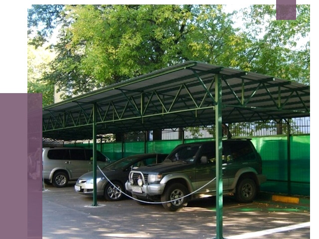 Навесы для парковки в Рязани от 80604 руб. заказать | ПРОЛЁТ-Рзн