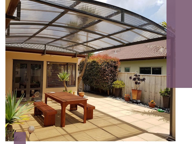 Навесы во двор под ключ в Рязани — изготовление и монтаж