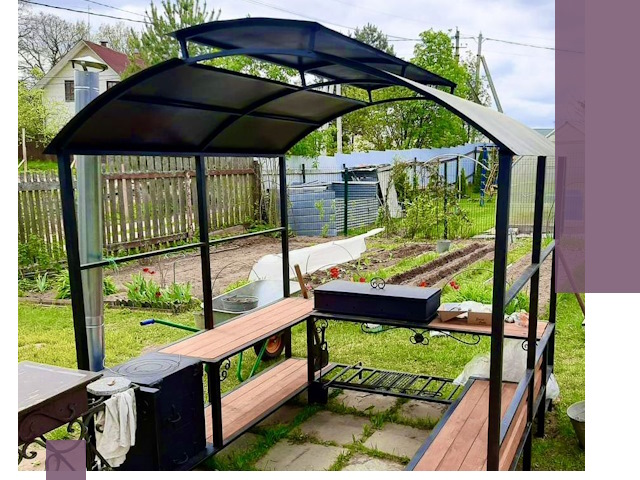 Навесы для барбекю в Рязани: изготовление, монтаж и демонтаж