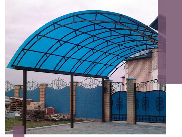 Арочные навесы под ключ в Рязани — изготовление и монтаж