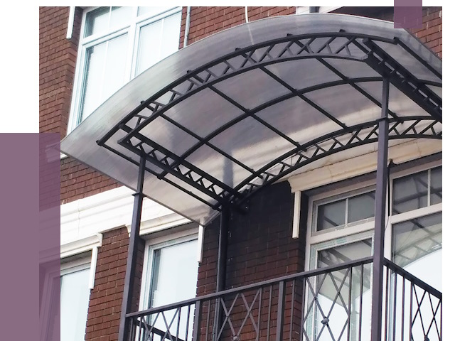 Козырьки над балконом в Рязани от 8676 руб. | ПРОЛЁТ-Рзн