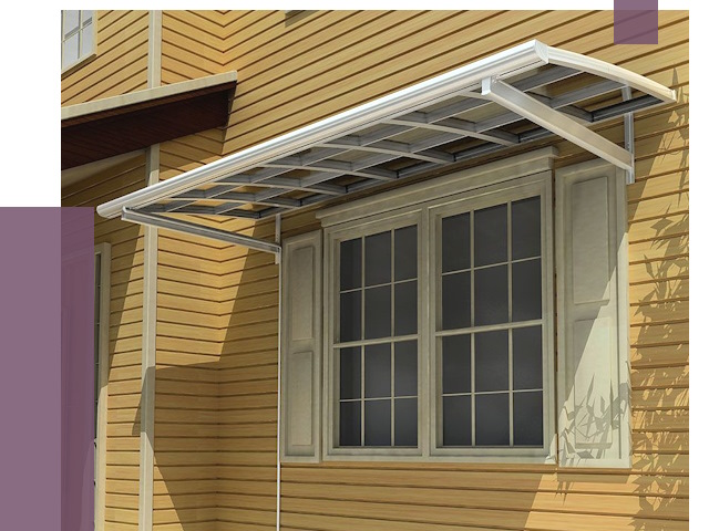 Козырьки над окнами в Рязани от 7650 руб. — монтаж, покупки | ПРОЛЁТ-Рзн