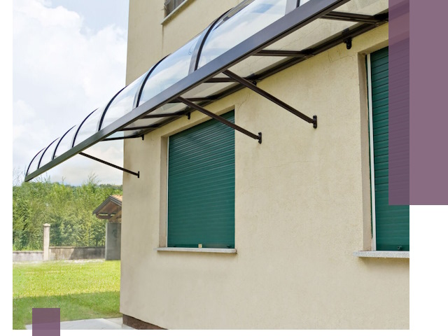 Козырьки над окнами в Рязани — изготовление и монтаж по выгоде