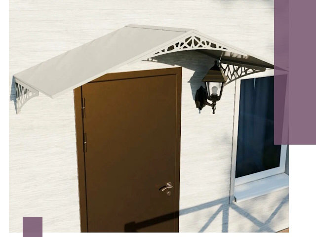 Металлические козырьки на входы и террасы в Рязани